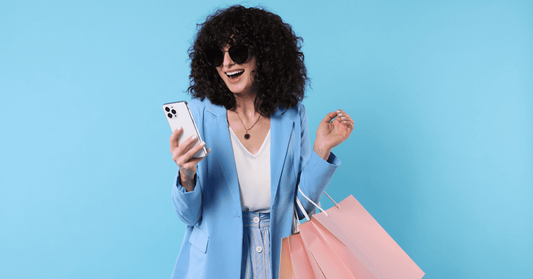 Woman Shopping on AliExpress UK Website App